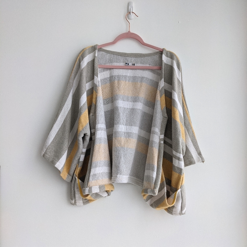 Striped Loose-fit Cardigan Cover-up